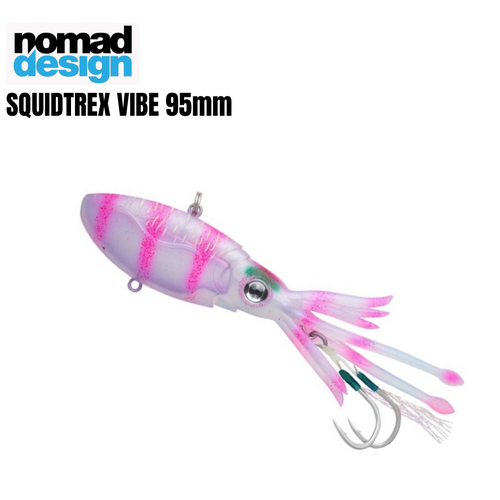 Nomad Design 2023 Squidtrex 95mm Soft Vibe Plastic Fishing Lure - Choose Colour