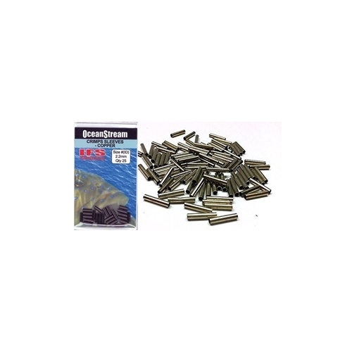 OceanStream Copper Game Fishing Leader Crimp Sleeve - Choose Size