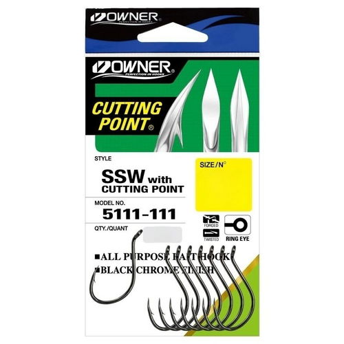 Owner 5111 SSW Cut Point Octopus Fishing Hook Pre Pack - Choose Size