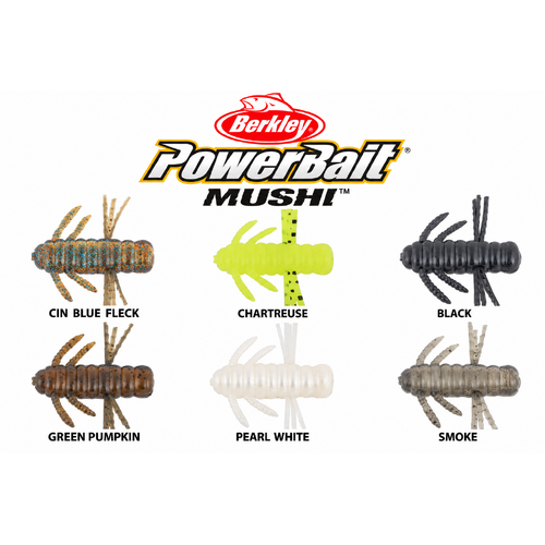 Berkley Powerbait Mushi 1.5" Finesse Soft Plastic Fishing Lure - Choose Colour
