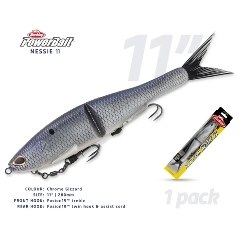 Berkley Powerbait Nessie 11" Soft Plastic Glide Bait Fishing Lure - Choose Colour