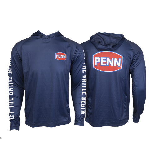 Penn 2022 Pro Long Sleeve Hooded Fishing Jersey Shirt - Choose Size (PENNHOOD)