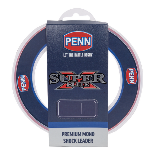 Penn 2025 Super X Elite Clear Monofilament Fishing Leader - Choose Lb
