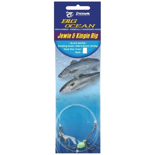 Pioneer Big Ocean Pre Made Jewie And King Slide Fishing Rig - Choose Size