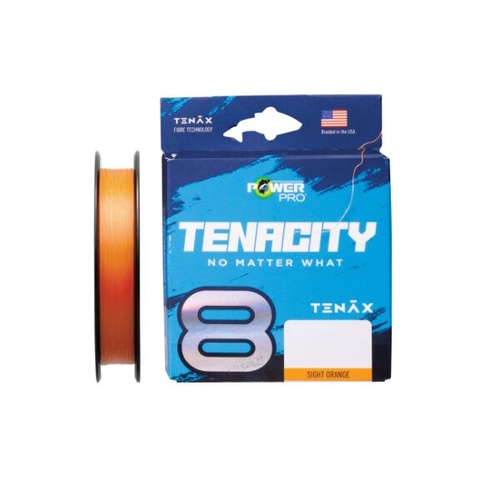 Power Pro Tenacity x8 300m Orange Tenax Braid Fishing Line - Choose Lb