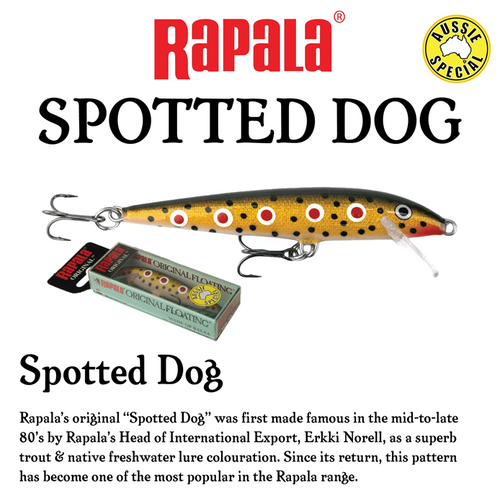 Rapala Limited Classic Colour Spotted Dog Trout Fishing Lure - Choose Model