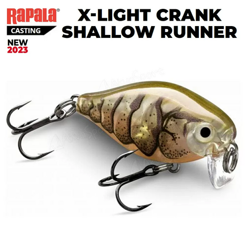 Rapala X-Light Finesse Crank Shallow Runner Hard Body Fishing Lure - Choose Colour