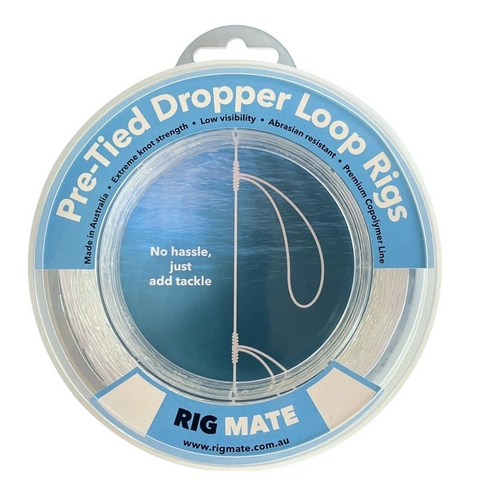 Rig Mate Pre-Tied Dropper Loop Paternoster Monofilament Leader - Choose Lb