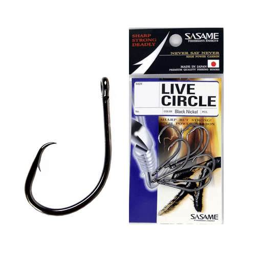 Sasame F-301 Live Octopus Circle Bait Fishing Hook - Choose Size