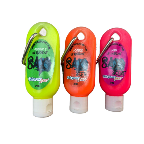 Sax Fishing Scent UV Hotspot 30ml Squeeze Tube - Choose Colour