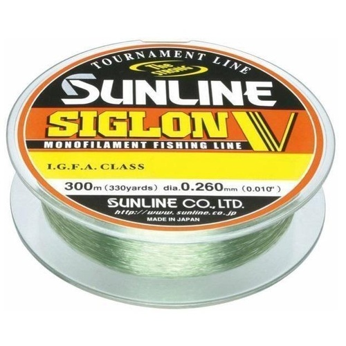 Sunline Siglon V Tournament 300m Green Monofilament Fishing Line - Choose Lb