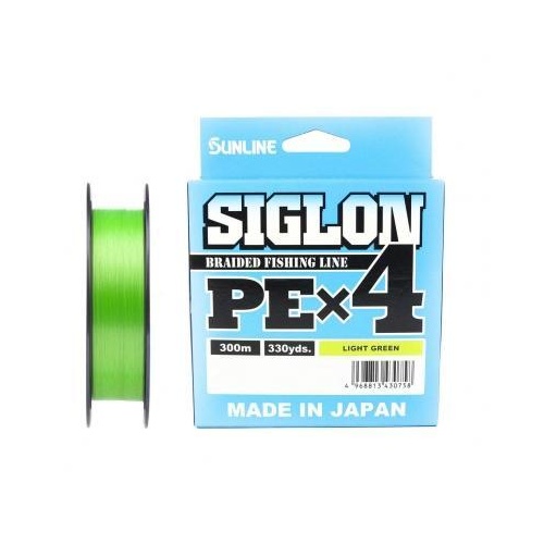 Sunline Siglon PE x4 Light Green Braid Fishing Line 300m - Choose Lb