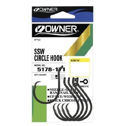 Owner 5178 SSW Circle Fishing Hook - Choose Size