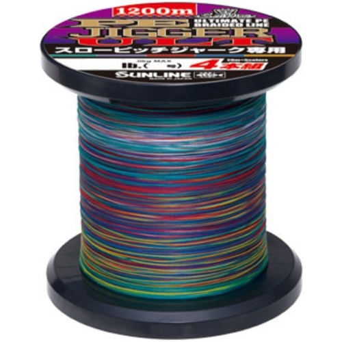 Sunline Saltimate ULT Jigger x4 1200m Multi Colour Braid Fishing Line - Choose Lb
