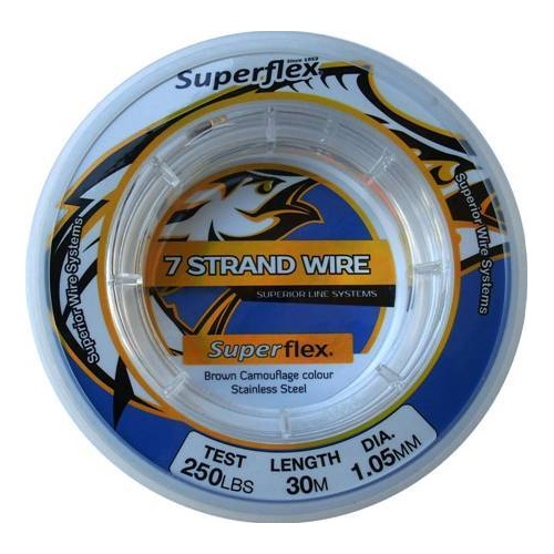 Superflex 7 Strand 10m Stainless Steel Fishing Wire Leader - Choose Lb Tested
