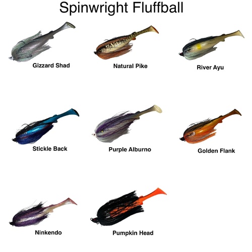 Spin Wright Fluffball x Raijin Shad 1oz 220mm Fishing Swimjig - Choose Colour