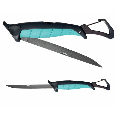 Toadfish Outfitters Stowaway Folding Fishing Fillet Knife With Carabiner - Chooe Size