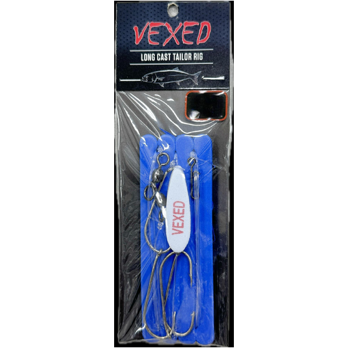 Vexed Long Cast Tailor Surf Fishing Pre Made Gang Hook Rig - Choose Hook Size