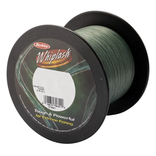 Berkley Whiplash Green 2000m Low Diameter Braid Fishing Line - Choose Lb