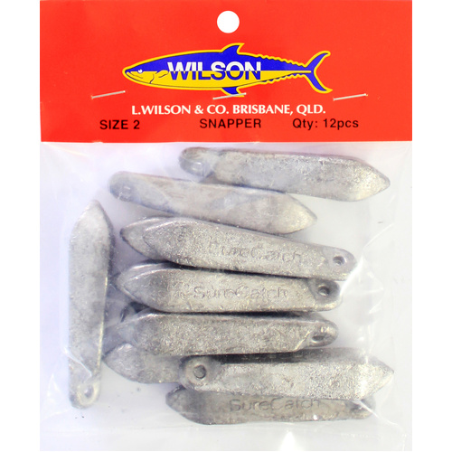 Wilson Snapper Sinkers Pre Pack - Choose Weight
