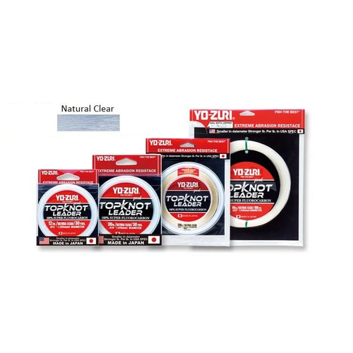 Yo Zuri Topknot 30yd Natural Clear Fluorocarbon Fishing Leader Top Knot - Choose Lb