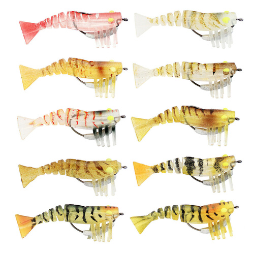 Zerek Live Shrimp 2" Pre Rigged Soft Plastic Fishing Lure - Choose Colour