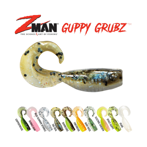 Zman Guppy GrubZ 2" Finesse Soft Plastic Fishing Lure - Choose Colour