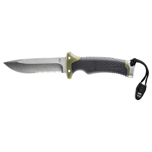 Gerber Ultimate Fixed Blade Survival Knife Gray Green 4.75 Inch Blade