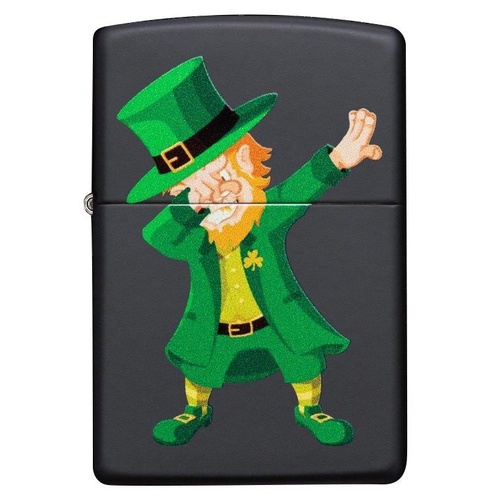 Zippo Black Matte Leprechaun Wind Proof Pocket Lighter 90124