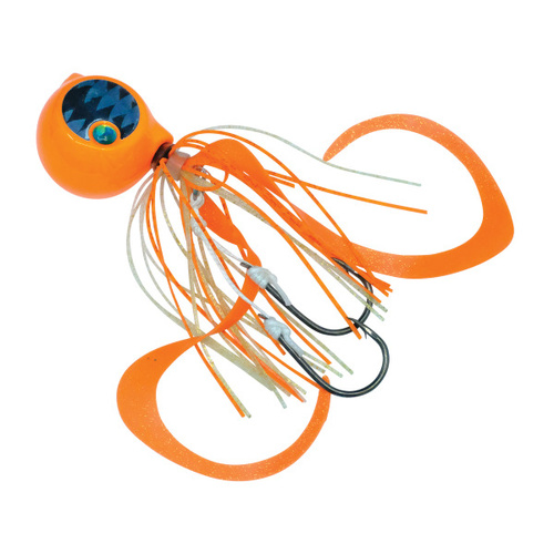 Discontinued - Shimano Tiger Baku Baku 60g Round Fishing Jig #007 - Orange Silver