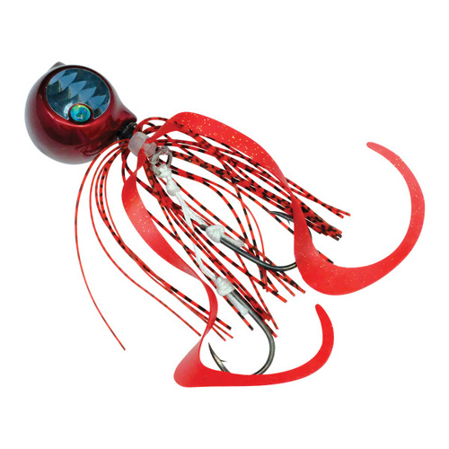 Discontinued - Shimano Tiger Baku Baku 60g Round Fishing Jig #008 - Red Silver