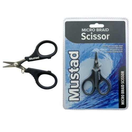 Mustad Ultra Light Stainless Steel Micro Braid Scissors - MT301