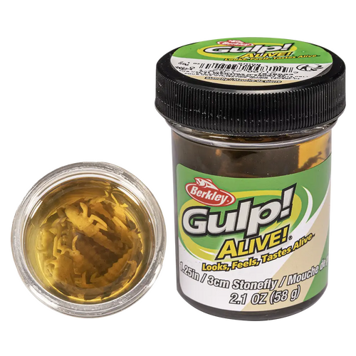 Berkley Gulp Alive 1.25" Smoke Stonefly Insect Soft Plastic Fishing Lure