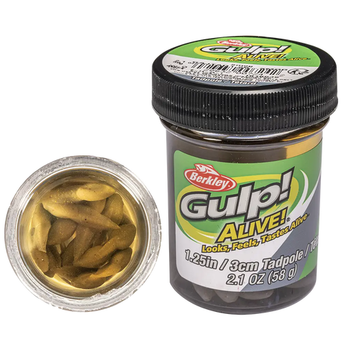 Berkley Gulp Alive 1.25" Smoke Tadpole Soft Plastic Fishing Lure