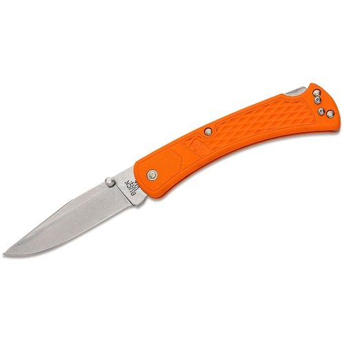 Buck Knives 110 Slim Select Folding Hunter Plain Blade Orange Handle