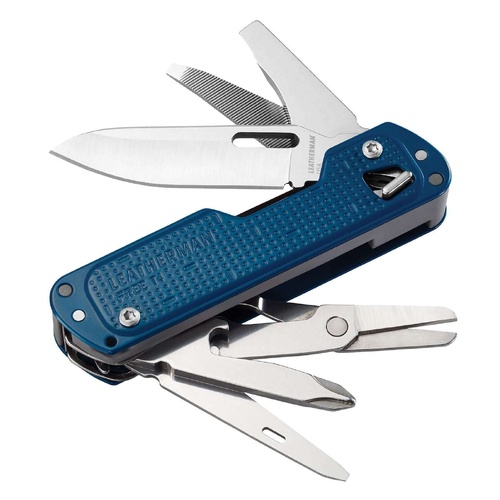 Leatherman Free Series T4 Stainless Steel Multi Tool Navy Blue Colour (12 Tools)