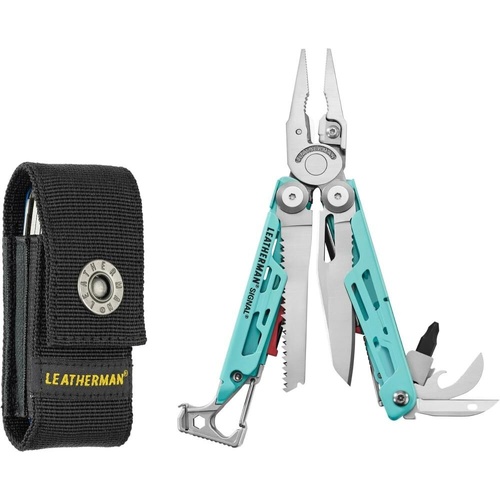 Leatherman Signal Aqua Stainless Steel Multi Tool With Nylon Sheath