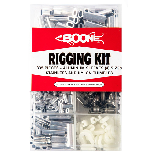 Boone 335pc Crimp &amp; Thimble Fishing Rigging Kit