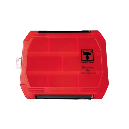 Jackall 1500D Double Open Polypropylene Tackle Storage Lure Box #Clear Red