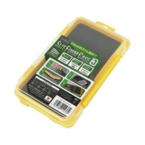 Meiho Slit Form Yellow / Clear Fishing Tackle Storage Case #J