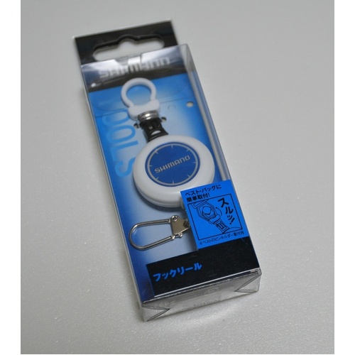 Shimano PI-041N Pin on Reel Fishing Clip with Twin Snap 70cm #White