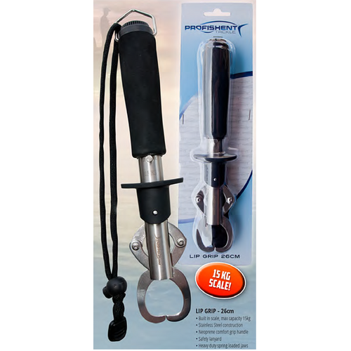 Profishent Fish Stainless Steel Grip Lip Lock Gripper Grabber Grab Scale Tool
