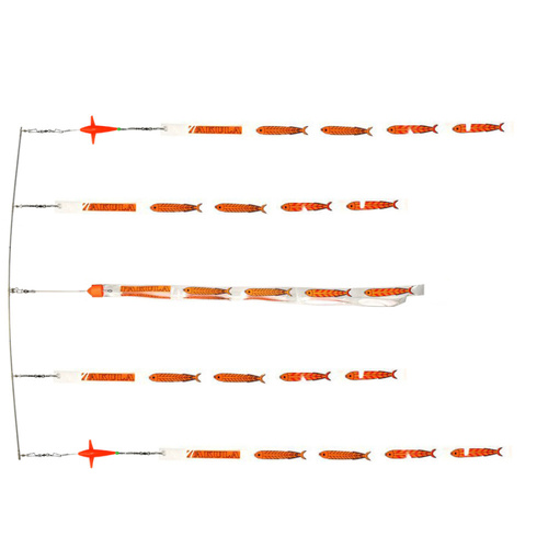 Pakula Brad J Flash Spreader Bar Game Fishing Teaser (1 Triple 4 Single Strips)
