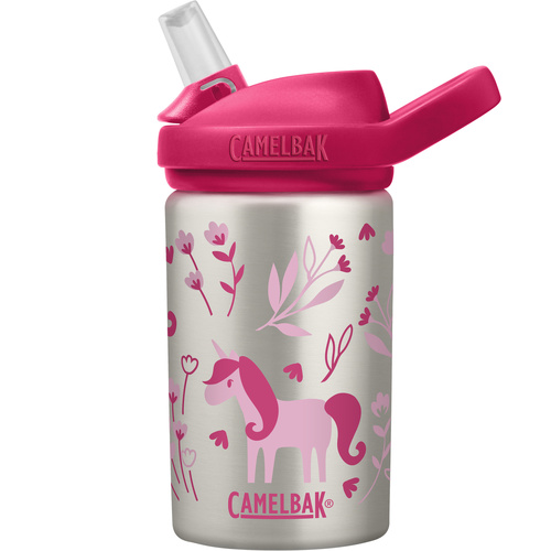 CamelBak Eddy+ Kids Stainless Steel 0.4L Water Bottle #Unicorn &amp; Blooms