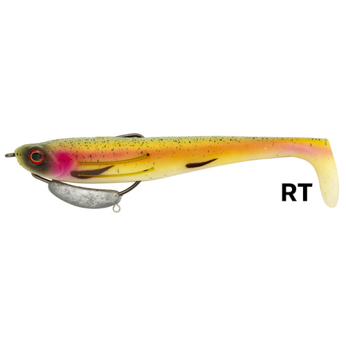 Zerek Flat Shad Pro 3.5" Snagless Soft Plastic Fishing Lure #Rainbow Trout