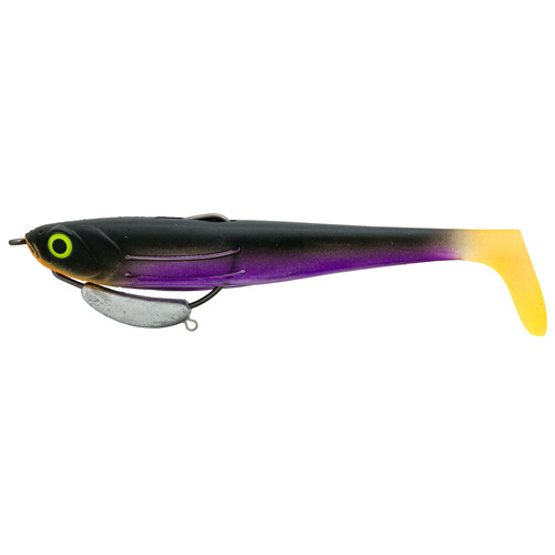Zerek Flat Shad Pro 5" Snagless Soft Plastic Fishing Lure #Black Jack