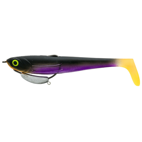 Zerek Flat Shad 7" 52g Soft Plastic Fishing Lure #Black Jack