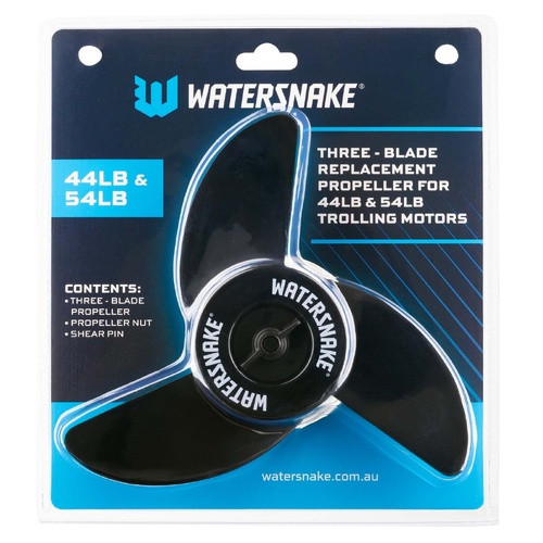Watersnake 3 Blade Propeller Kit Fit 44lb to 54lb Motors Includes Nut &amp; Pins