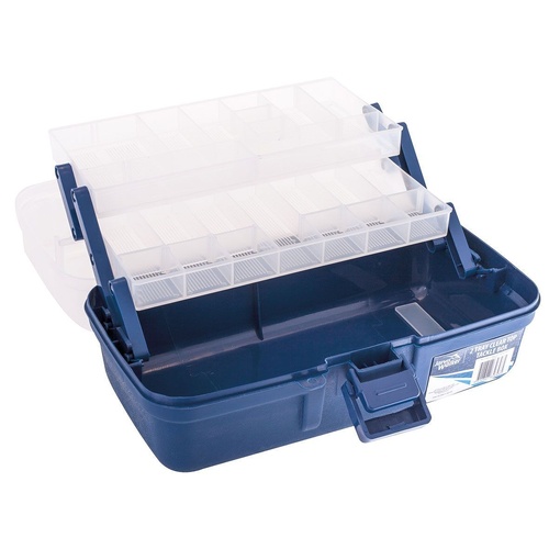 Jarvis Walker Tackle Storage Box 2 Tray Clear Top