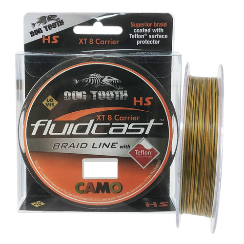 Dog Tooth Fluidcast Braid X8 Reef Camo 400m Fishing Line #80lb